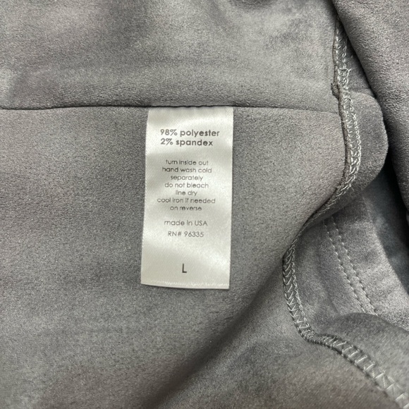 Susana Monaco Crop Top Size L Silver Gray Faux Suede Chic Summer Designer USA - Picture 9 of 12